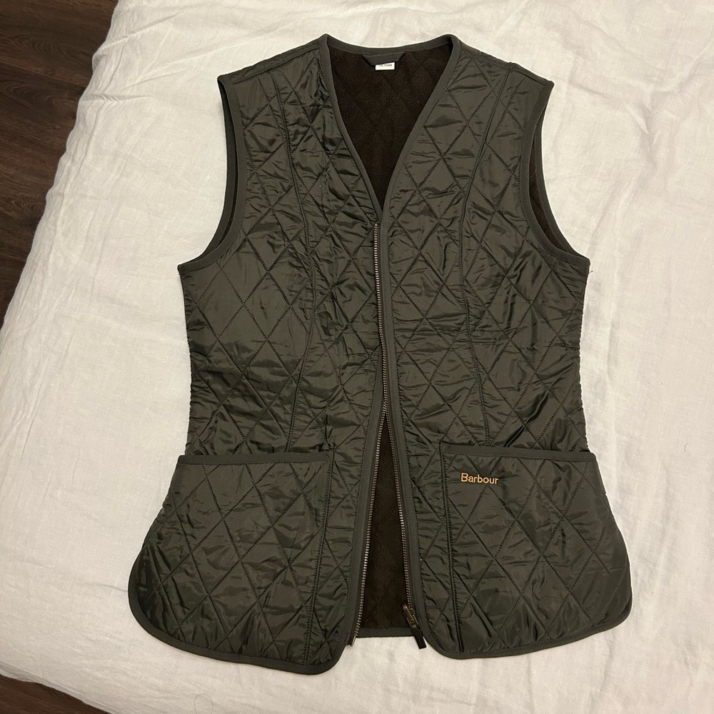 Barbour Quilted Fleece Lined Vest Size 4